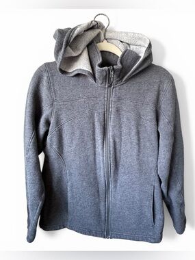 Merrell Full Zip Hoodie Womens L Gray Fleece Outdoor Jacket Cozy Performance